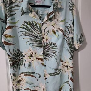 Men's Light Blue Tropical Floral Shirt
